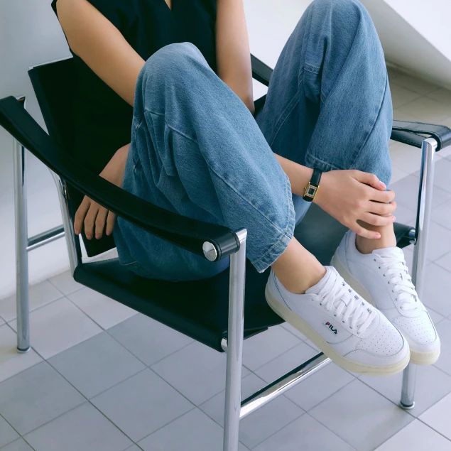 韓國限定 FILA TARGA CLASSIC 奶油底小白鞋