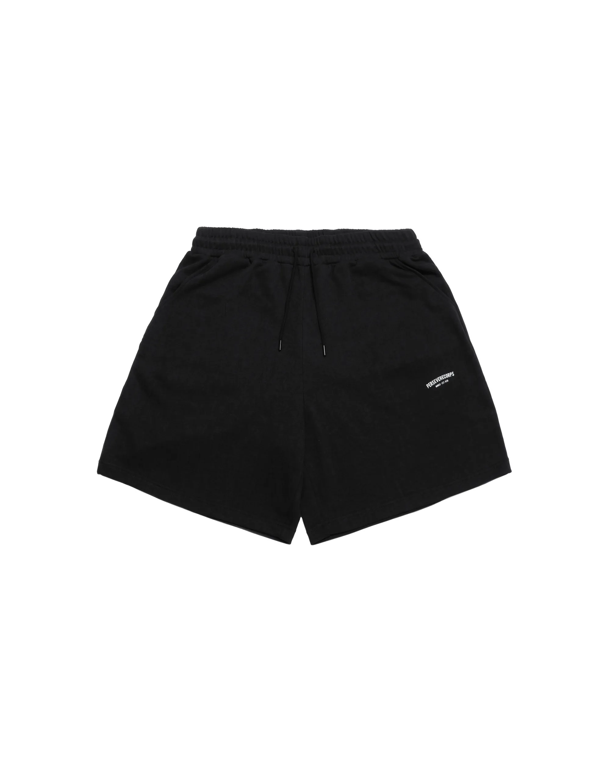PERSEVERE WASHED FRENCH TERRY SHORTS - WASHED BLACK