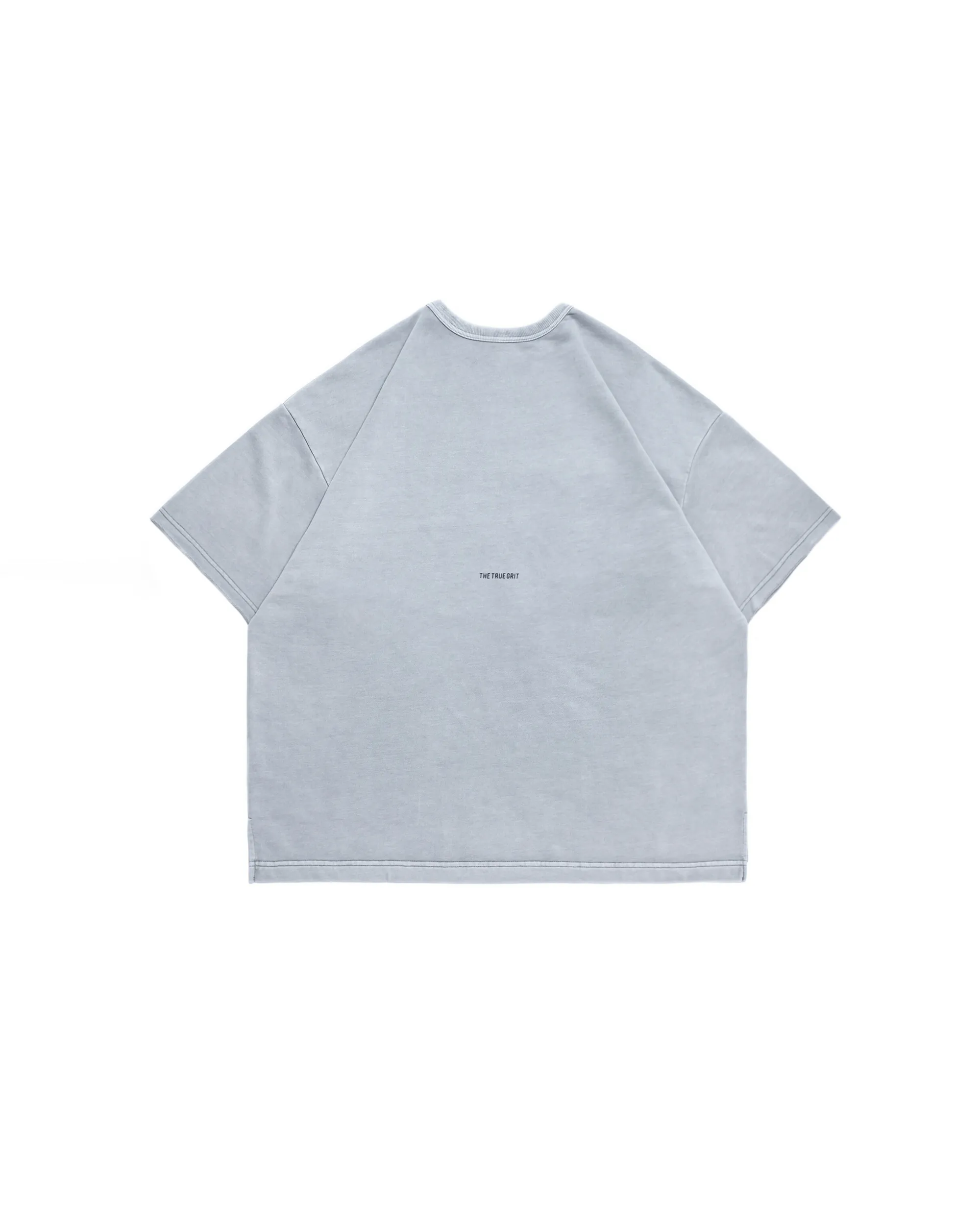 PERSEVERE WASHED FRENCH TERRY T-SHIRT - WASHED LIGHT GREY