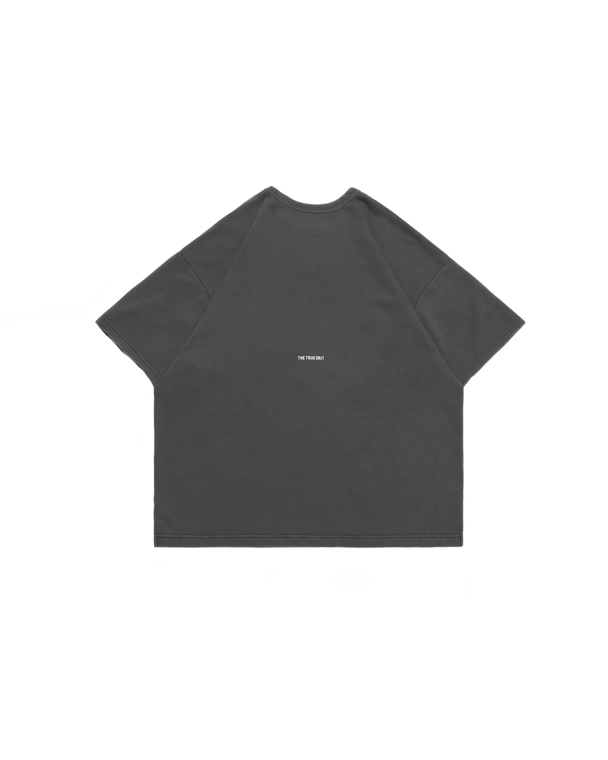 PERSEVERE WASHED FRENCH TERRY T-SHIRT - WASHED DARK GREY