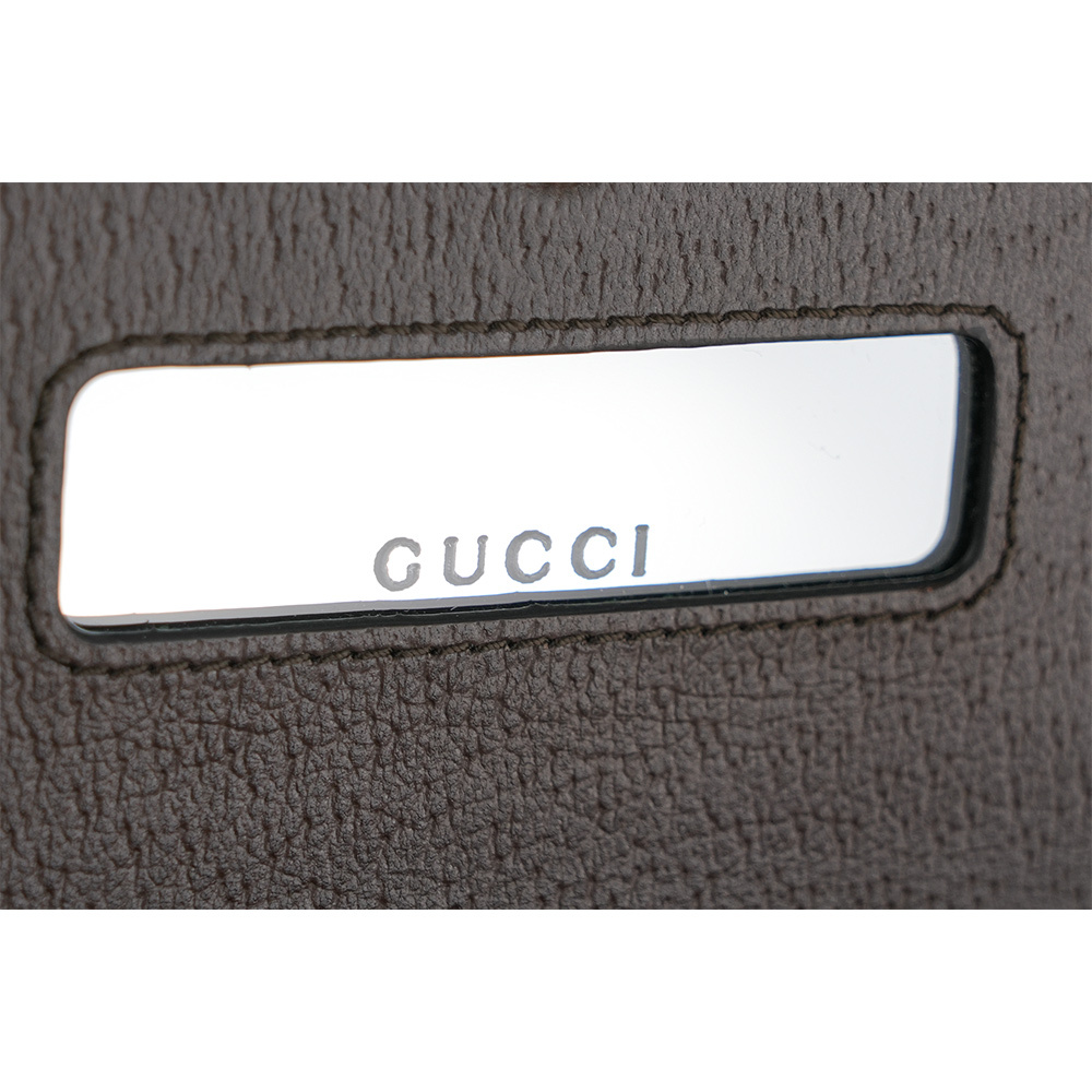 【GUCCI】Ophidia 塗層帆布及綠紅織帶皮夾式鍊包(米色/烏木色) 772309 96IWG 8745