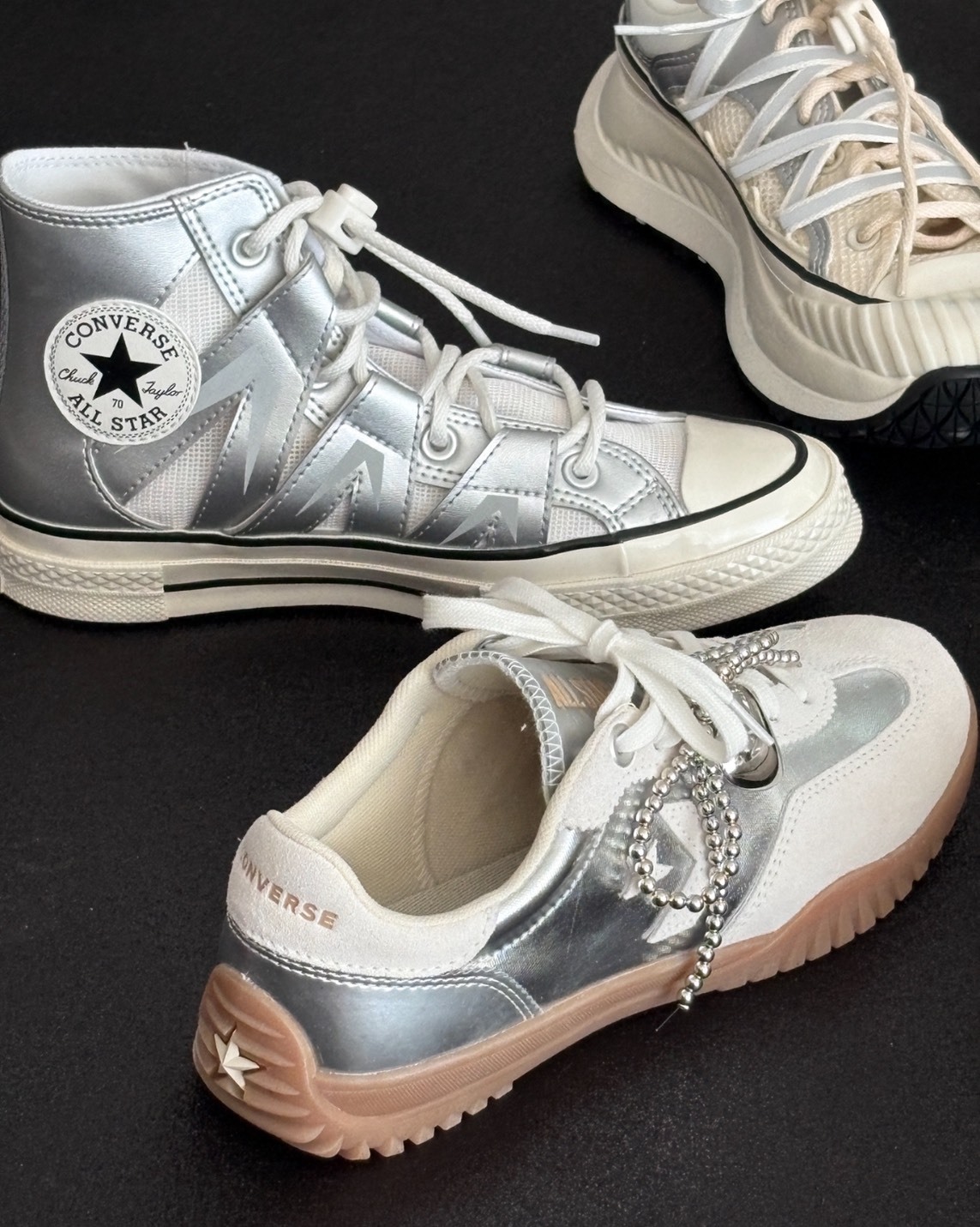 Converse Chuck 70 未來銀高幫帆布鞋｜銀色｜男女同款