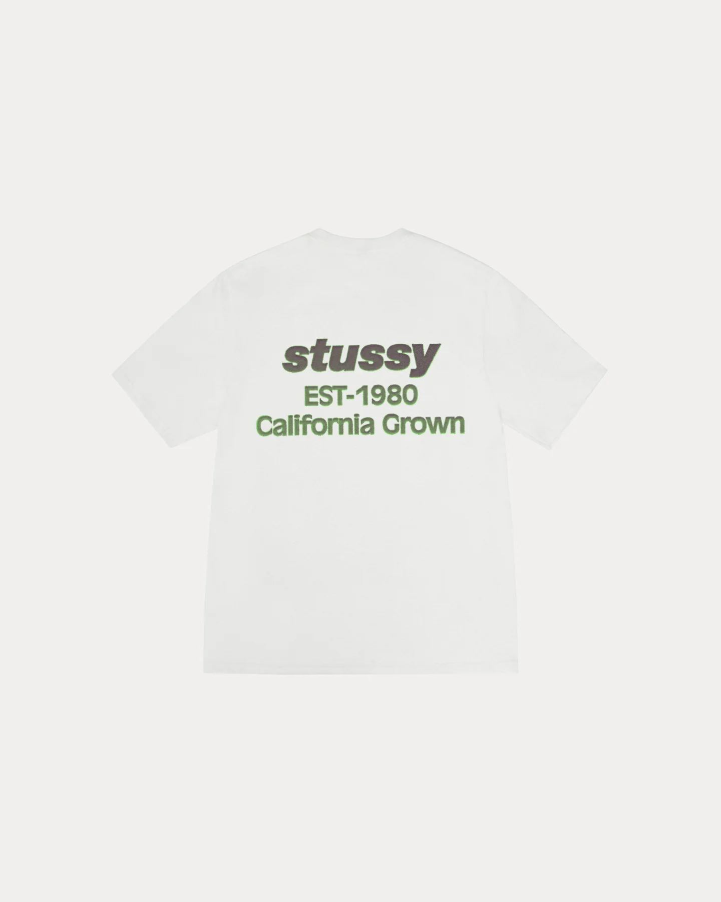 STUSSY CALIFORNIA GROWN TEE PIGMENT DYED - WHITE
