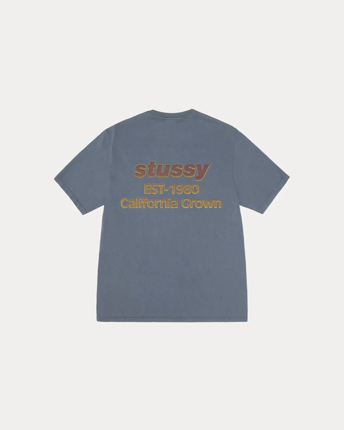 STUSSY CALIFORNIA GROWN TEE PIGMENT DYED - NAVY