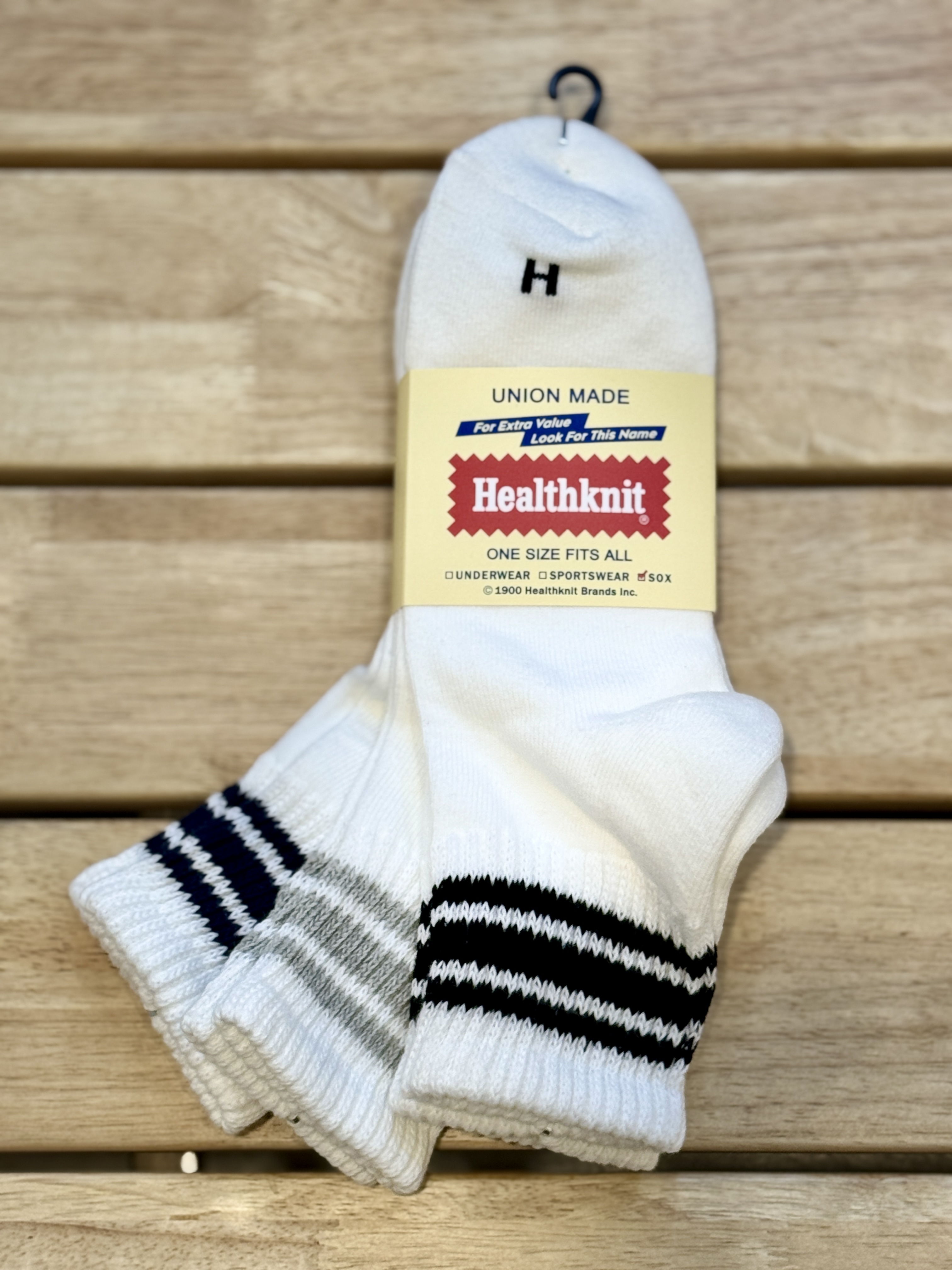 Healthknit 3 Line 3P Socks Navy / Black / Gray 25-27cm