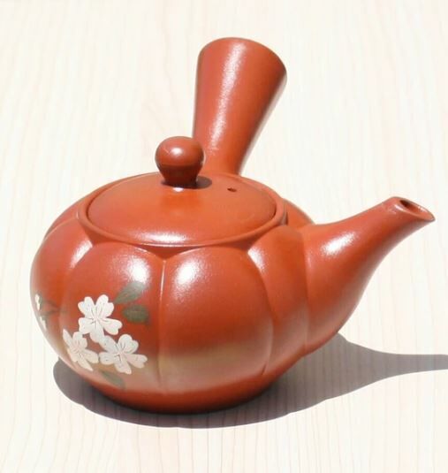 茶壺　茶入　茶器　朱泥　常滑焼　陶元 日本常滑烧伊藤成二(甚秋陶苑) 朱泥岚絞茶壶[东山堂茶具专卖店