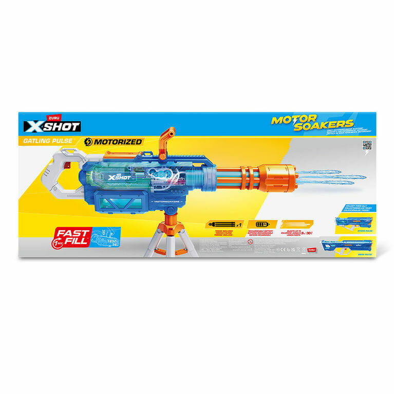 ZURU 》 XSHOT快充水槍-電動噴射加特林