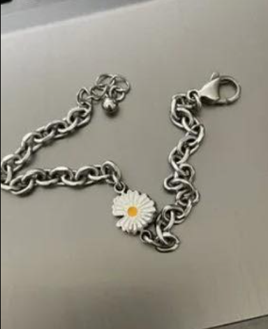 韓國限定 JBANS 雛菊鋼鍊手鍊 (男女款)