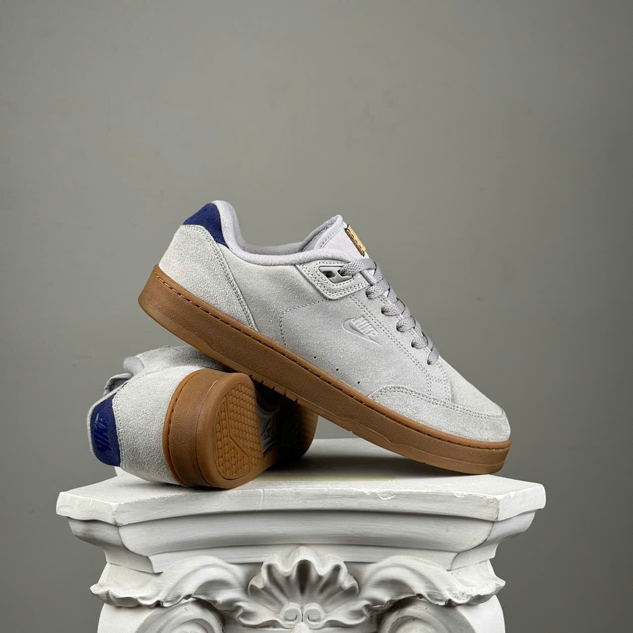 NIKE GRANDSTAND 2代 麂皮餅乾鞋 灰藍