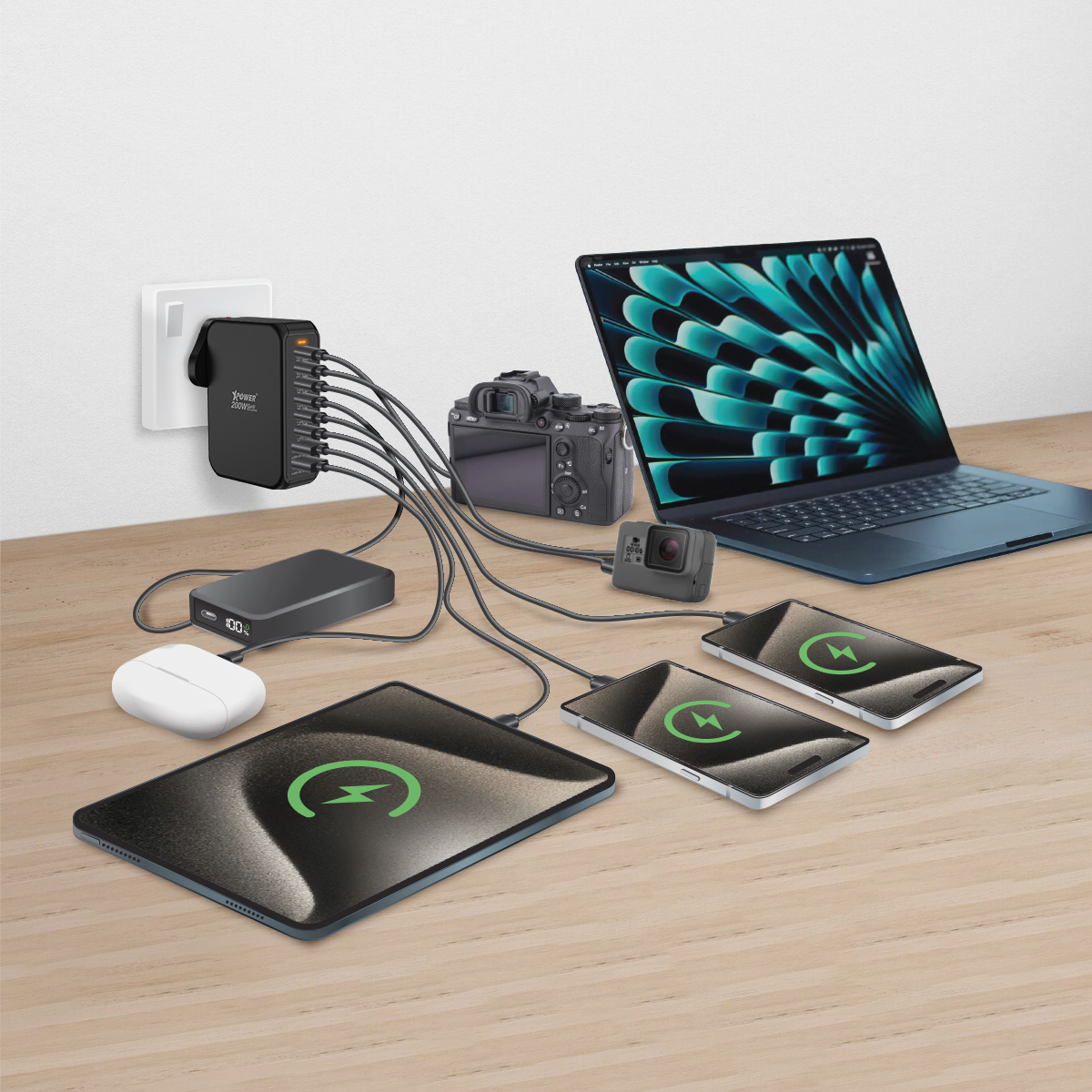 XPower Power Travel 200W 8輸出200W PD3.0 GaN 旅行充電器