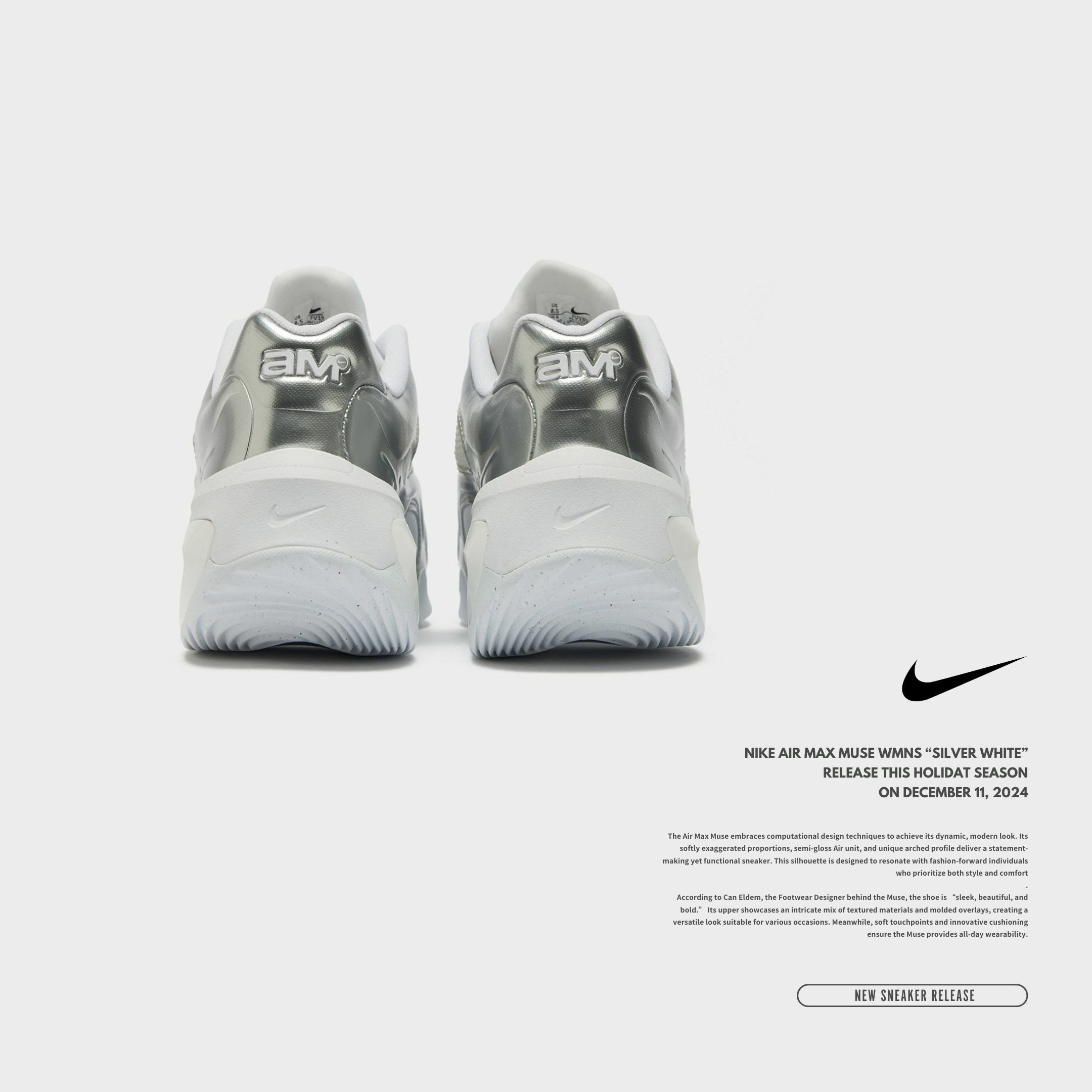 NICEDAY 代購 Nike Air Max Muse Metallic Silver 液態銀 白銀 白色 銀色 FV1920-100
