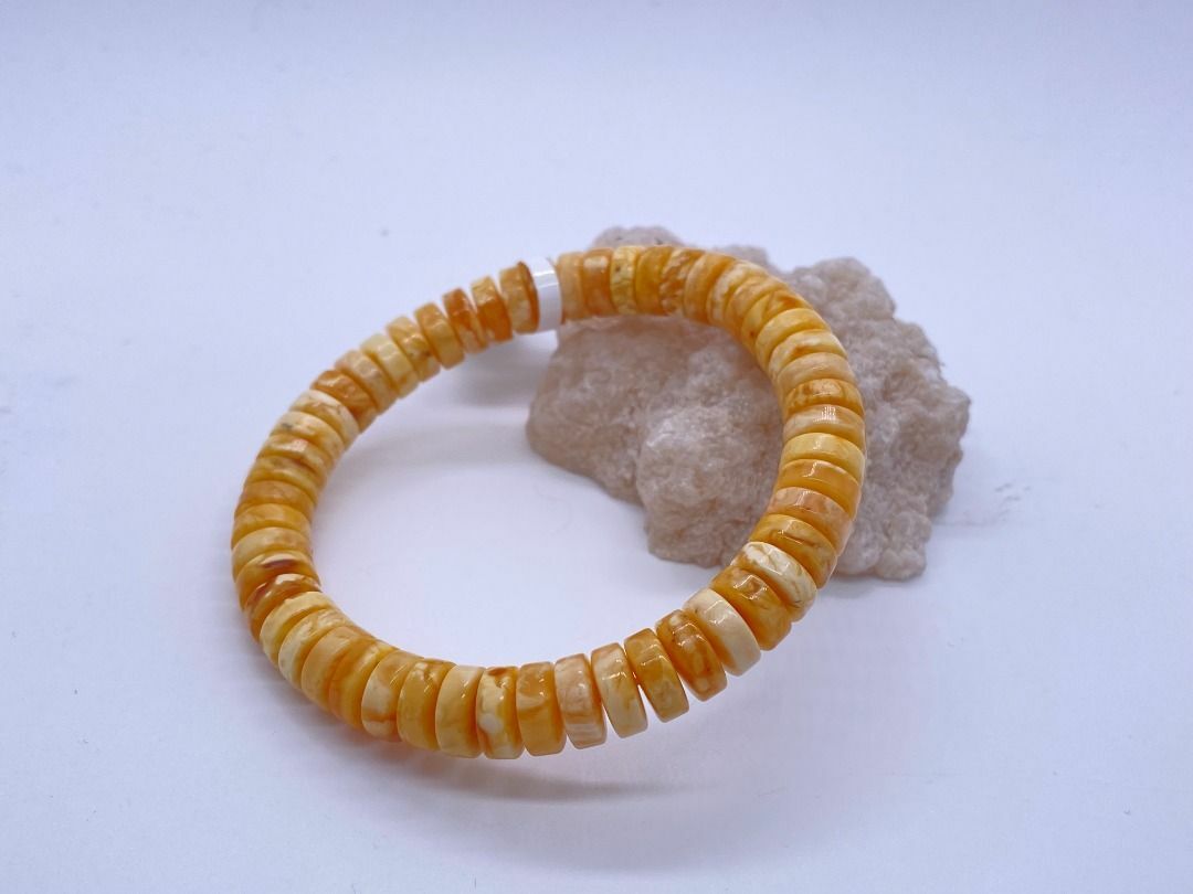 K18 - 丹麥料老花蜜蠟藥片9mm 手串