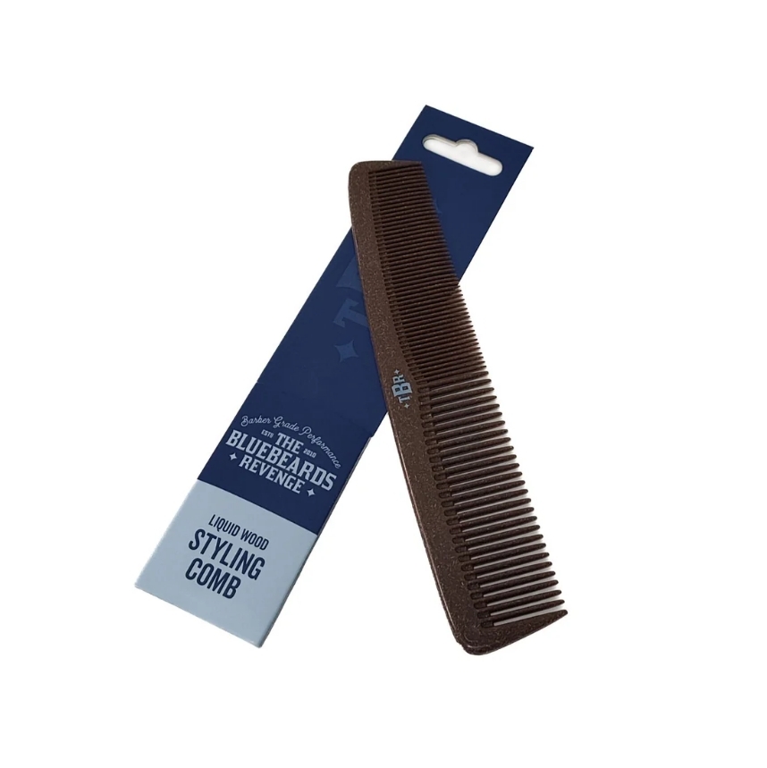 藍鬍子 - 液態木材 7吋扁梳 Liquid Wood Comb