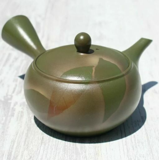 日本製 茶壺 常滑燒 木の葉 急須