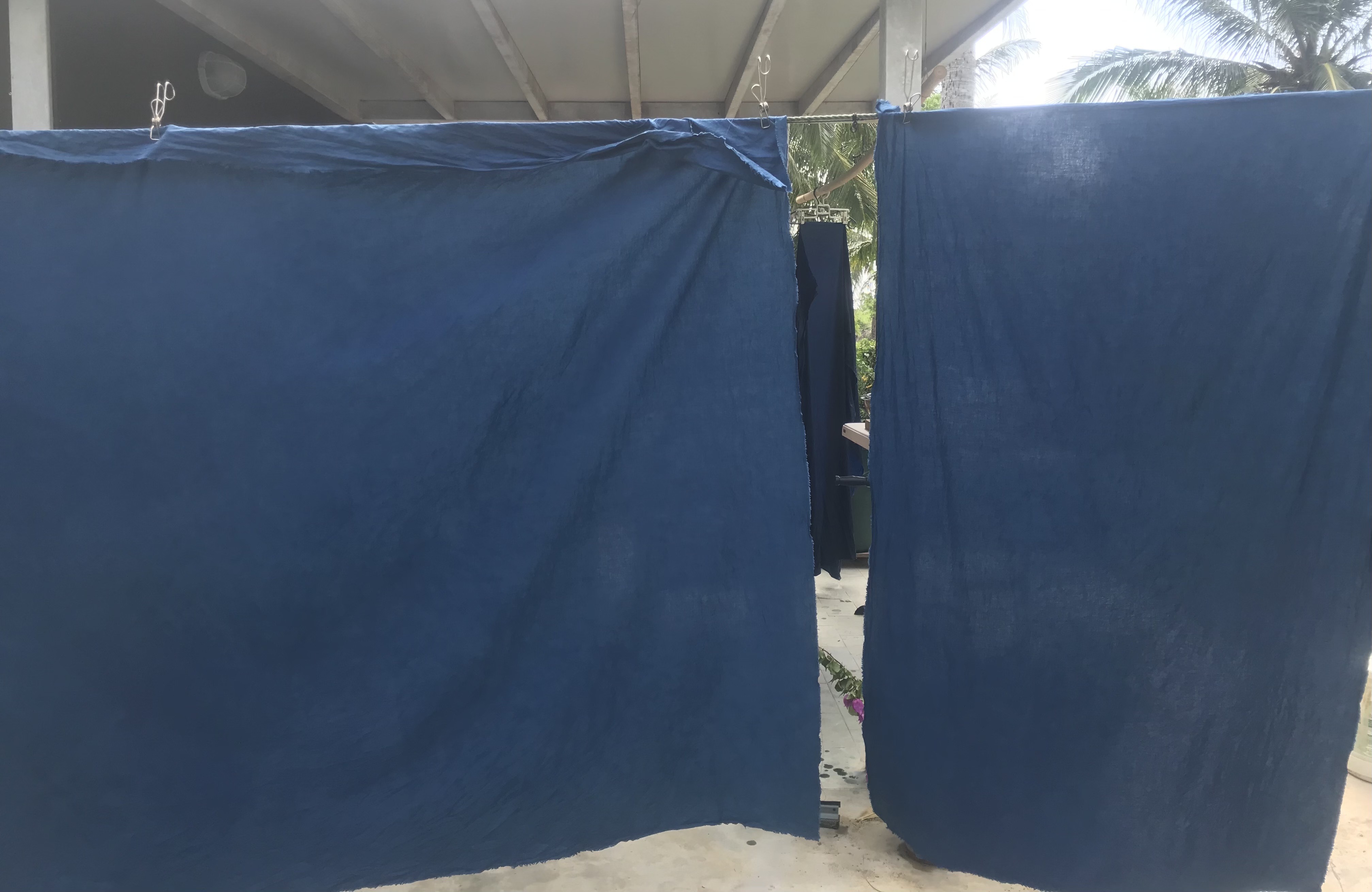 【訂製出貨】藍染麻布 (145*180 cm)