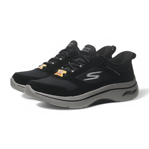 SKECHERS 休閒鞋 GO WALK ARCH FIT 2.0 黑灰 瞬穿 健走鞋 男 216650BKGY