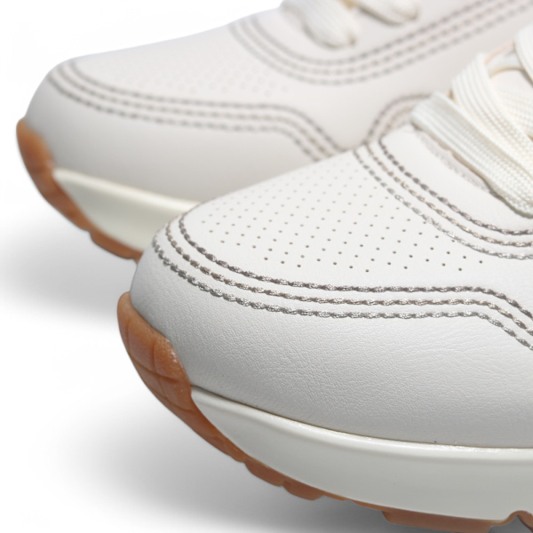 SKECHERS 休閒鞋 UNO 白 皮革 氣墊 記憶鞋墊 男 183014OFWT