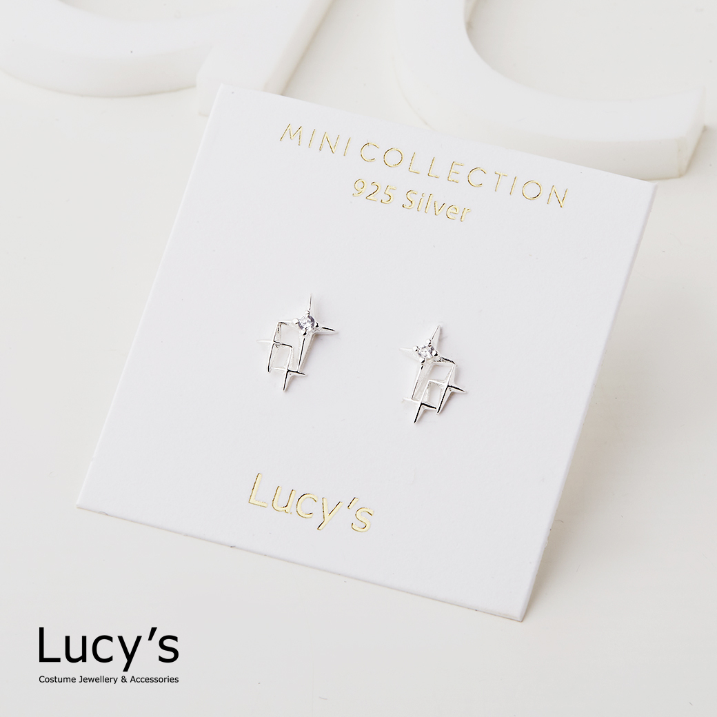 925純銀〔輕銀系列〕shining 耳環 (122415)