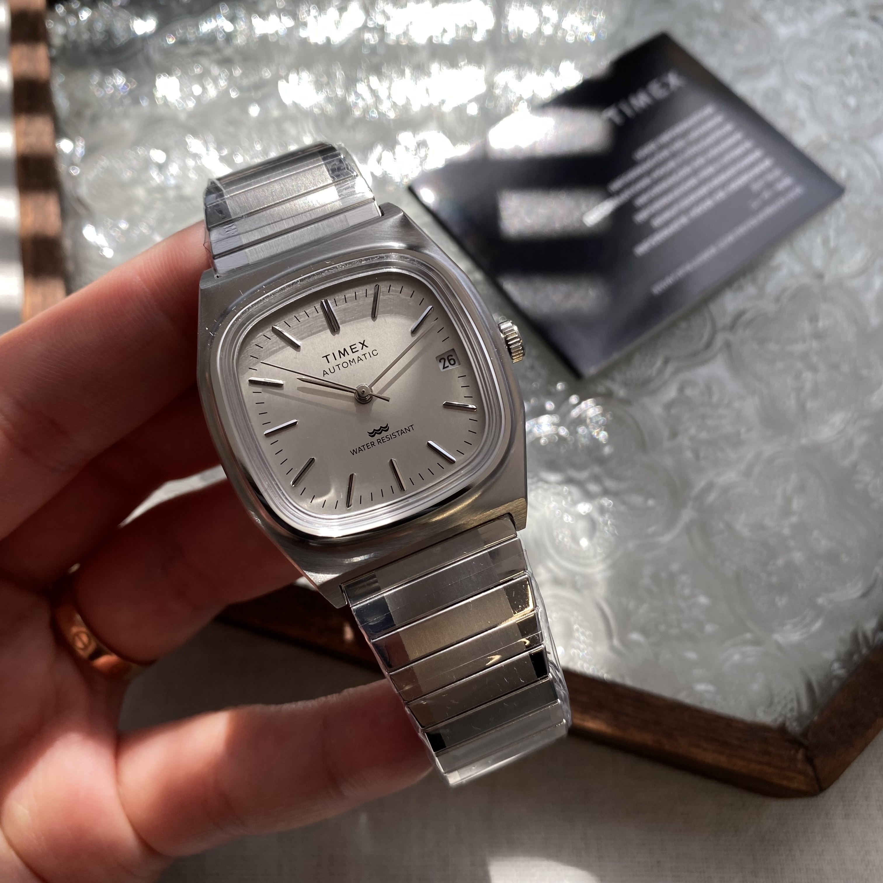 TIMEX 1983 E Line Men's Automatic Reissue Watch 銀面 機械錶 TW2W70800