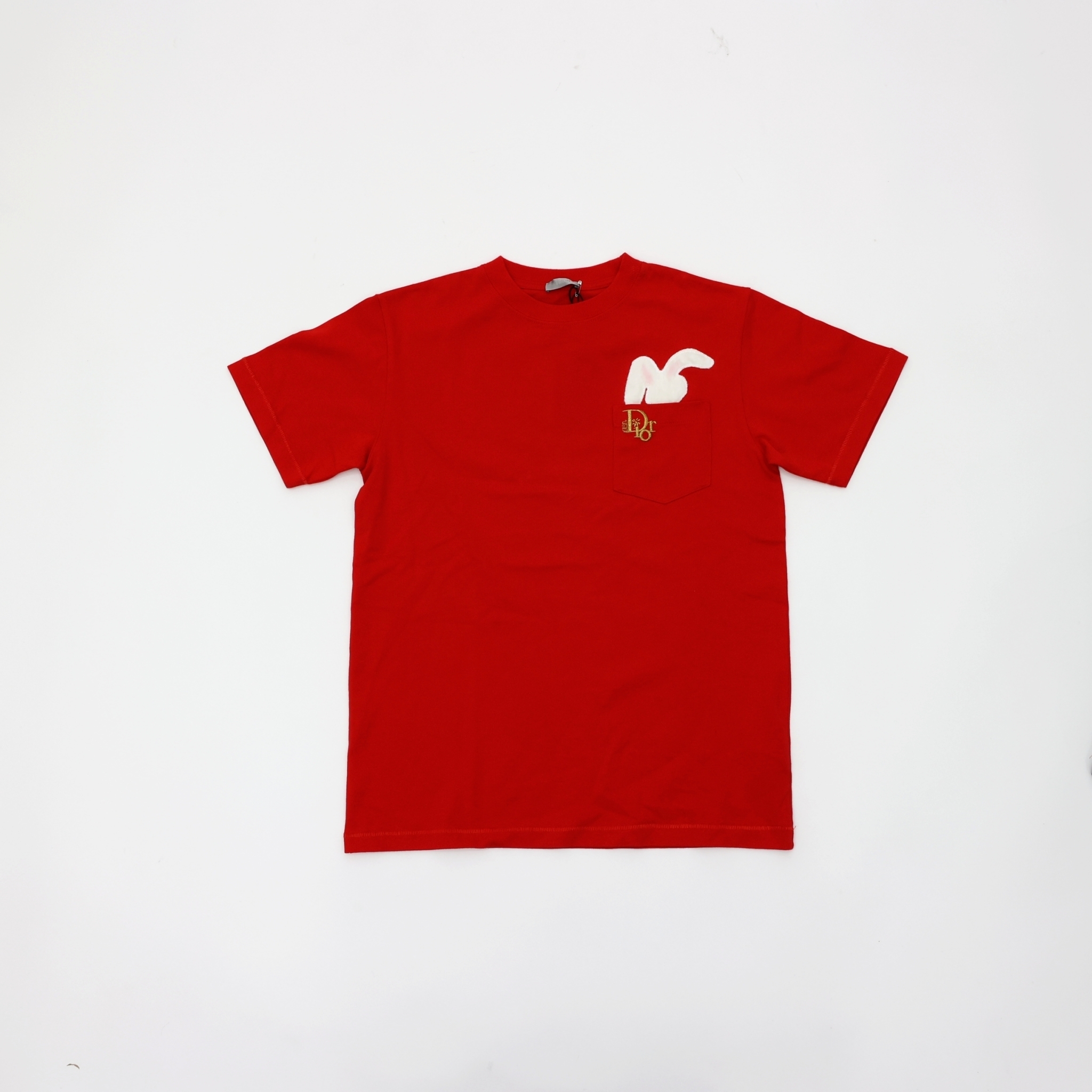 DIOR X ERL RELAXED FIT  JERSEY BUNNY EMBROIDERY T-SHIRT SIZE XS