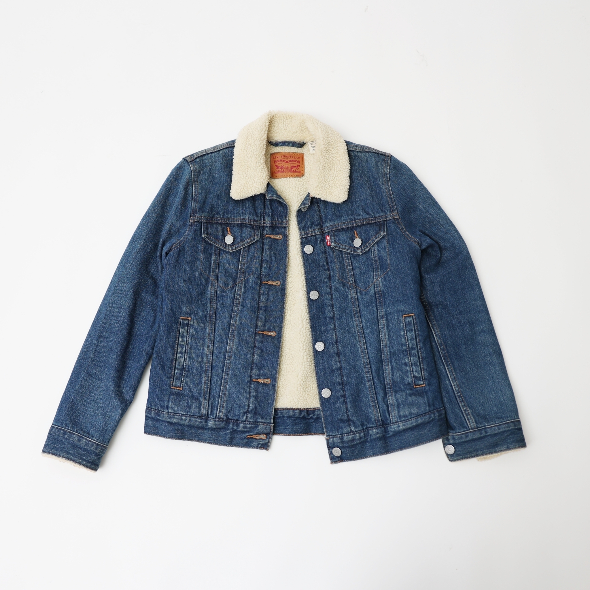 LEVI'S DENIM FLEECE JACKET 羊羔毛丹寧牛仔外套 SIZE S