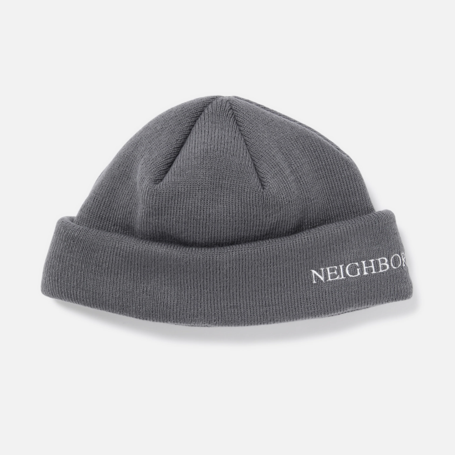 -(B3c04)-NEIGHBORHOOD BEANIE MINI 短版 刺繡 毛帽 黑色/灰色-251YGNH-HT02