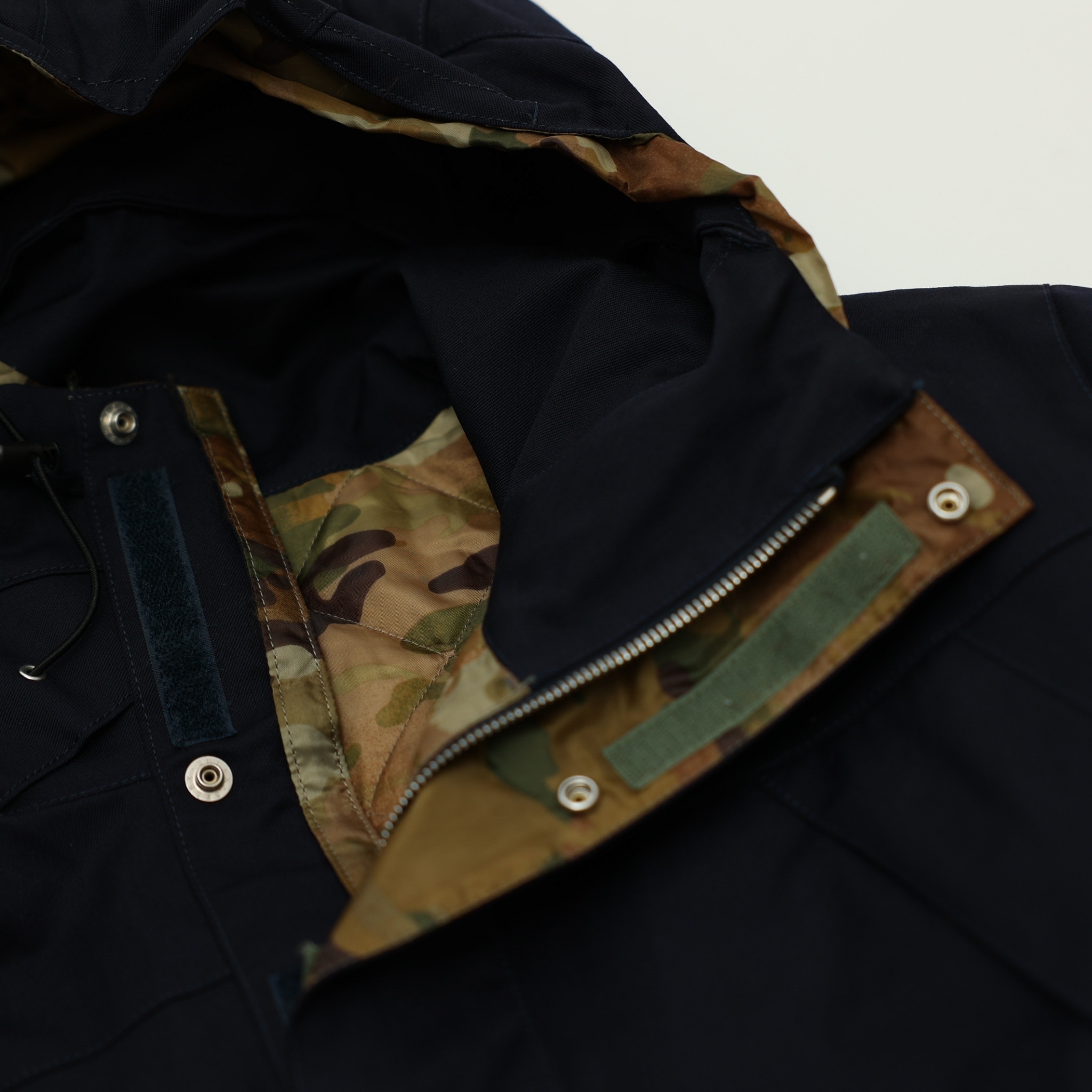 SOPHNET 2 LAYER WOOD MOUNTAIN PARKA NAVY SIZE XL