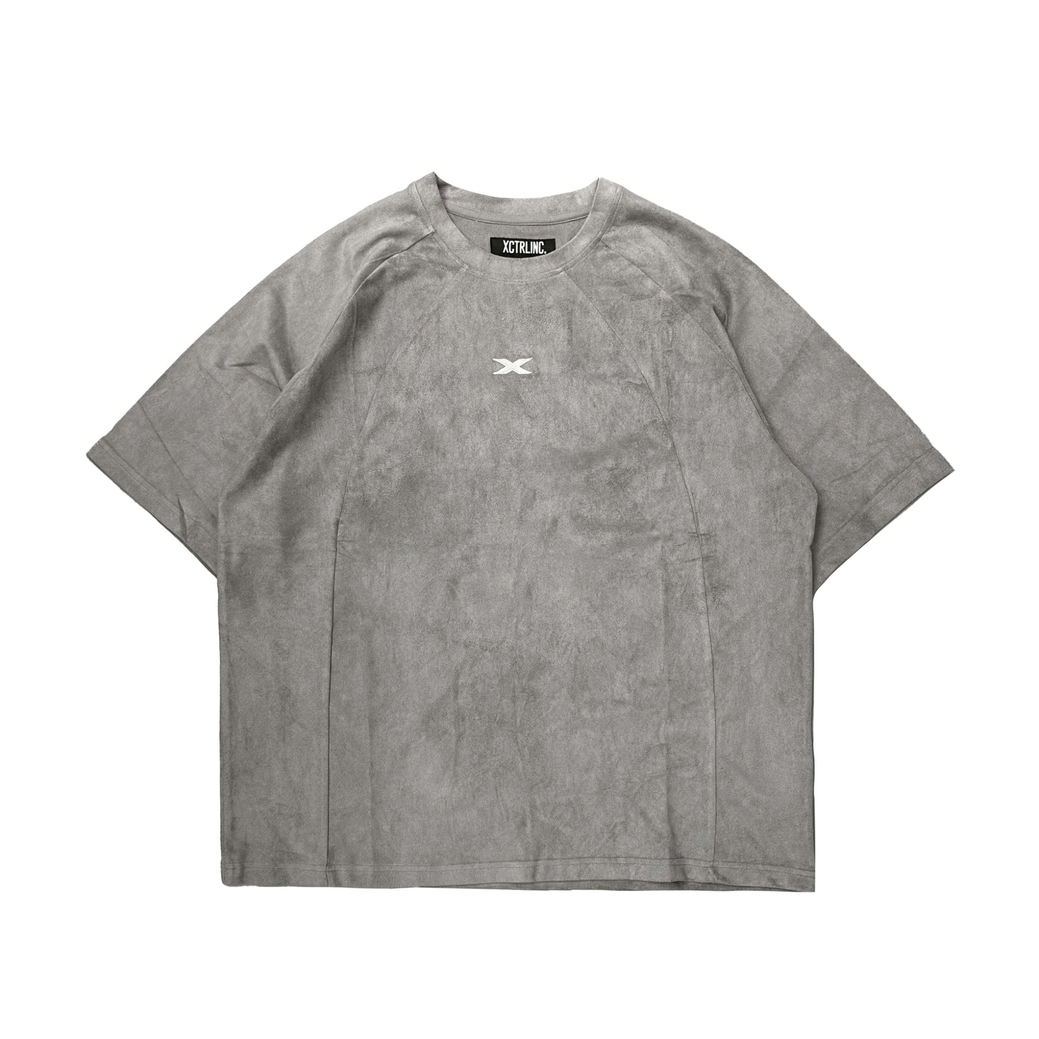 XCTRL X涼感絨布寬版短T-灰