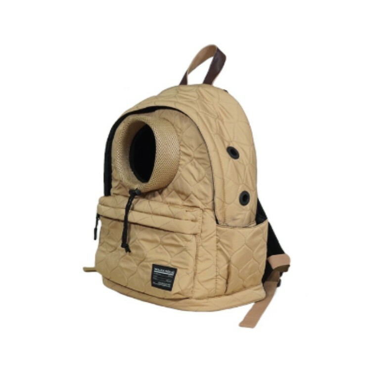 IDOG WALKA HOLIC 探頭式 外出背包 卡其色