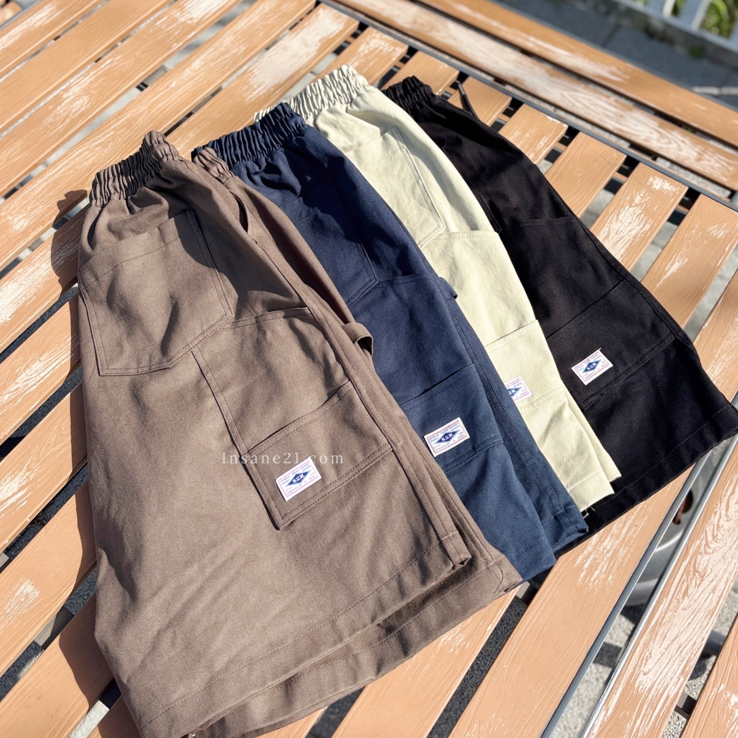 正韓 URBAN 畫家短褲 抽繩 膝下褲 韓國 口袋 四色