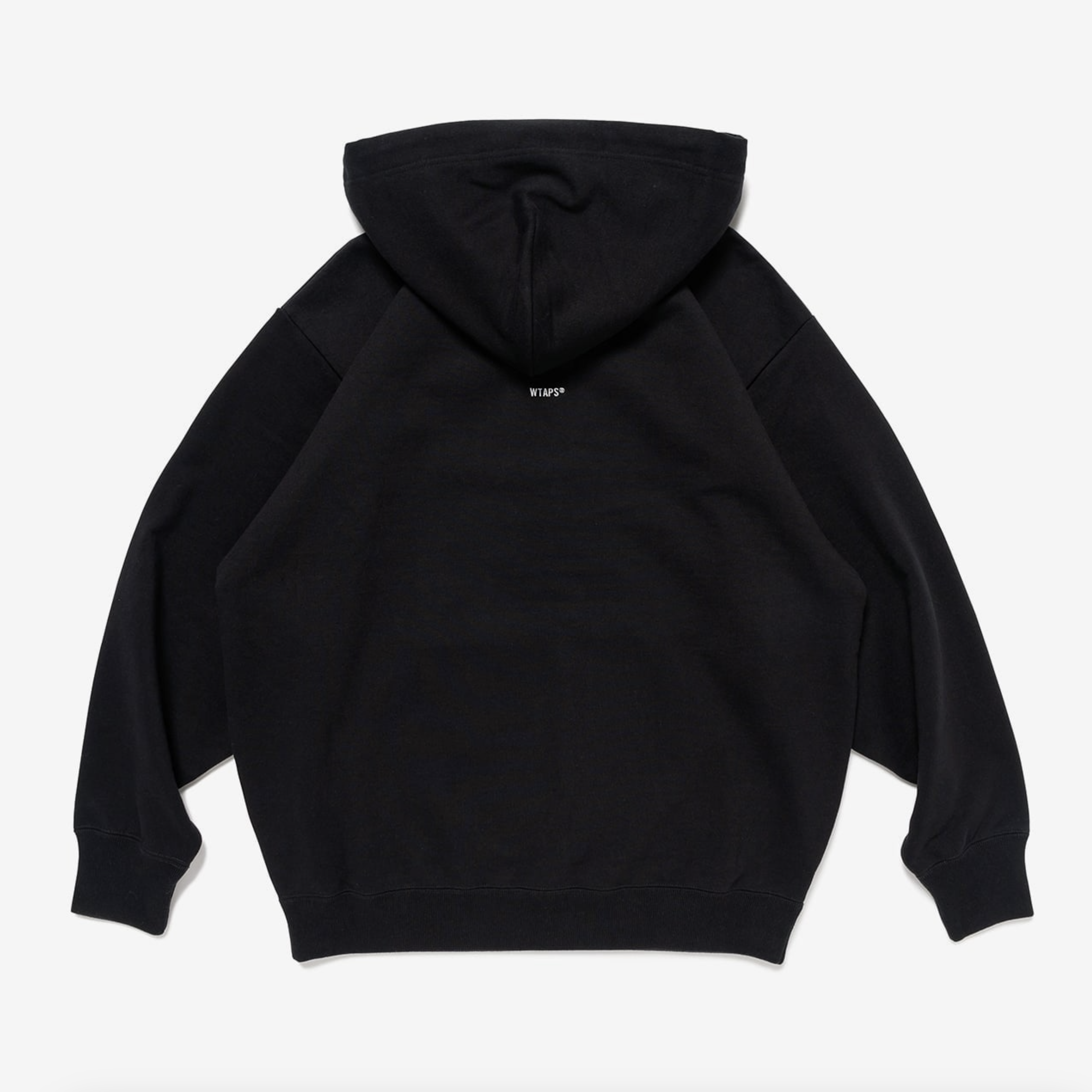 -(B4b01)-WTAPS SIGN / HOODY / COTTON 刺繡 小LOGO 帽Ｔ 黑色/灰色-251ATDT-CSM02