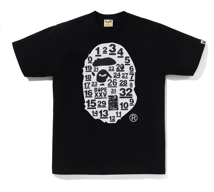 2025SS BAPE A BATHING APE 32ND ANNIV. BIG APE HEAD TEE 大頭 32週年限定 短T 現貨 1L20110023