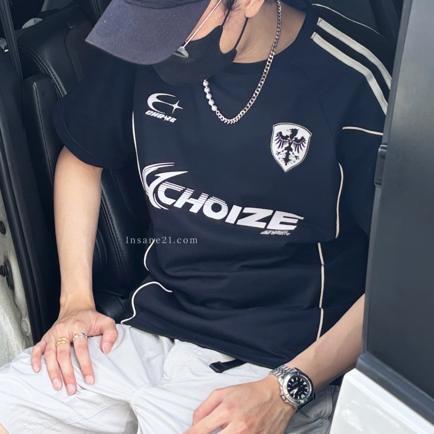 CONCEPT 賽車風格 運動 反光線條 短袖 短T 上衣