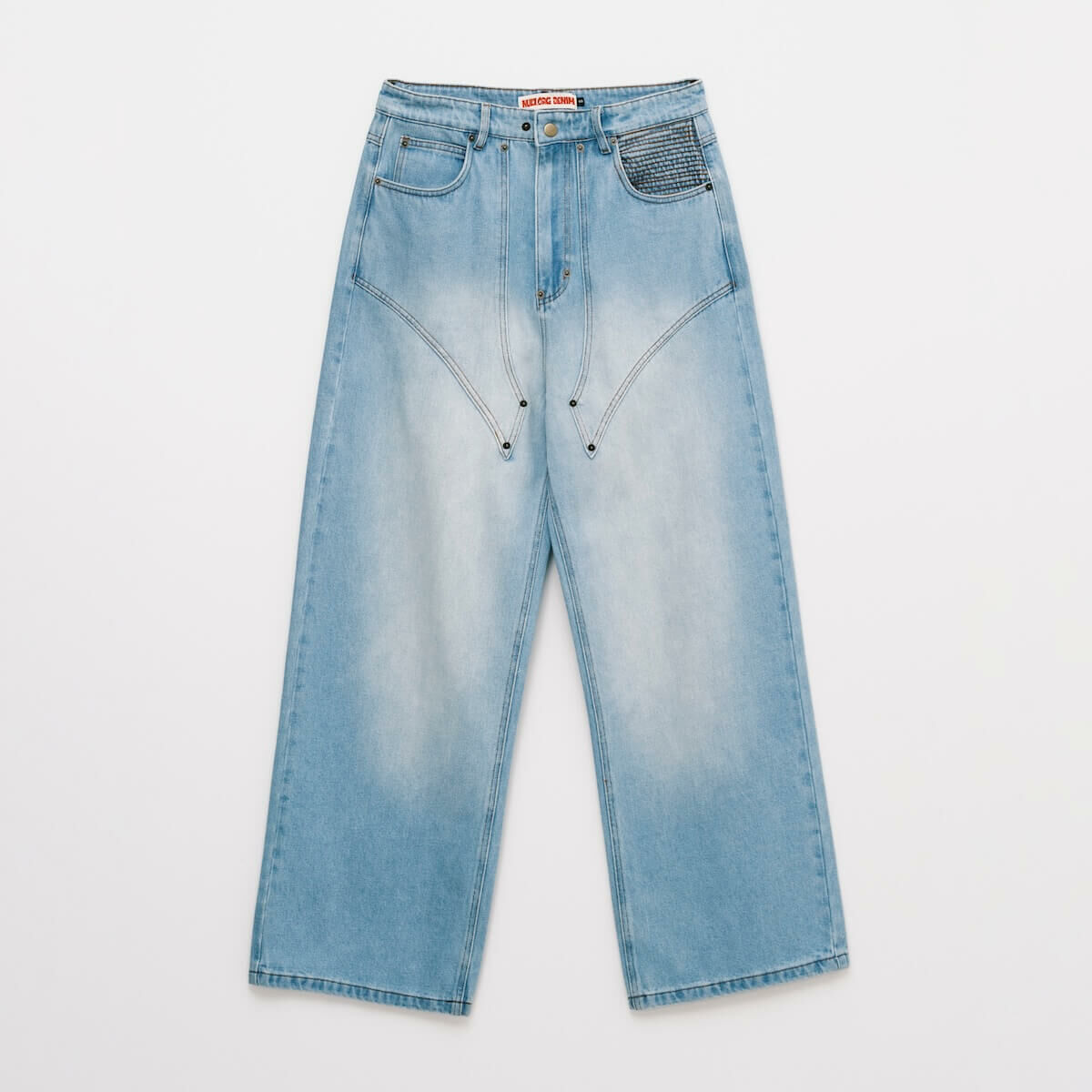 nul1.org X 1dyll｜10(yll).org 2018 coated jeans (Washed Blue)