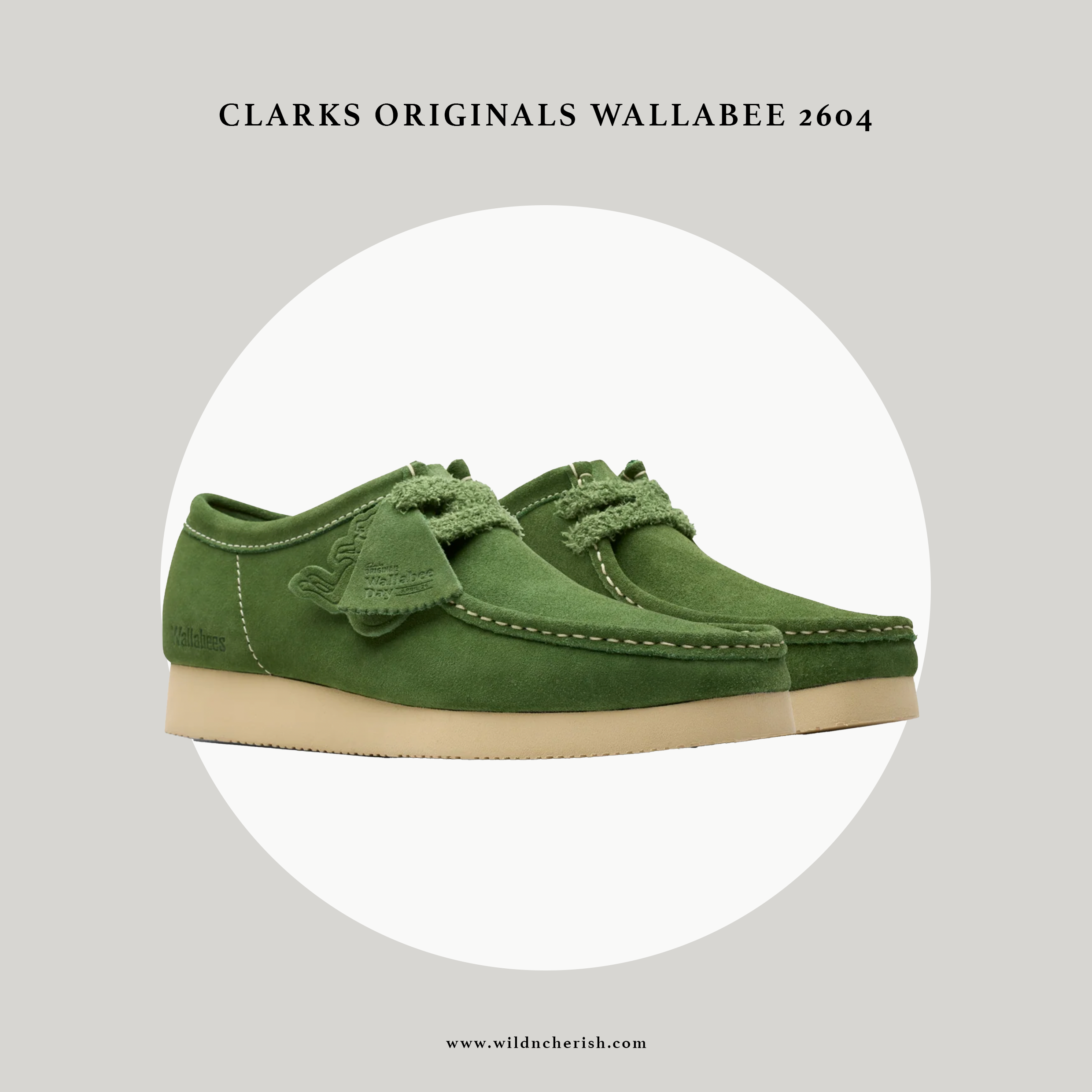 預訂 | Clarks Originals Wallabee 2604 麂皮 綠色
