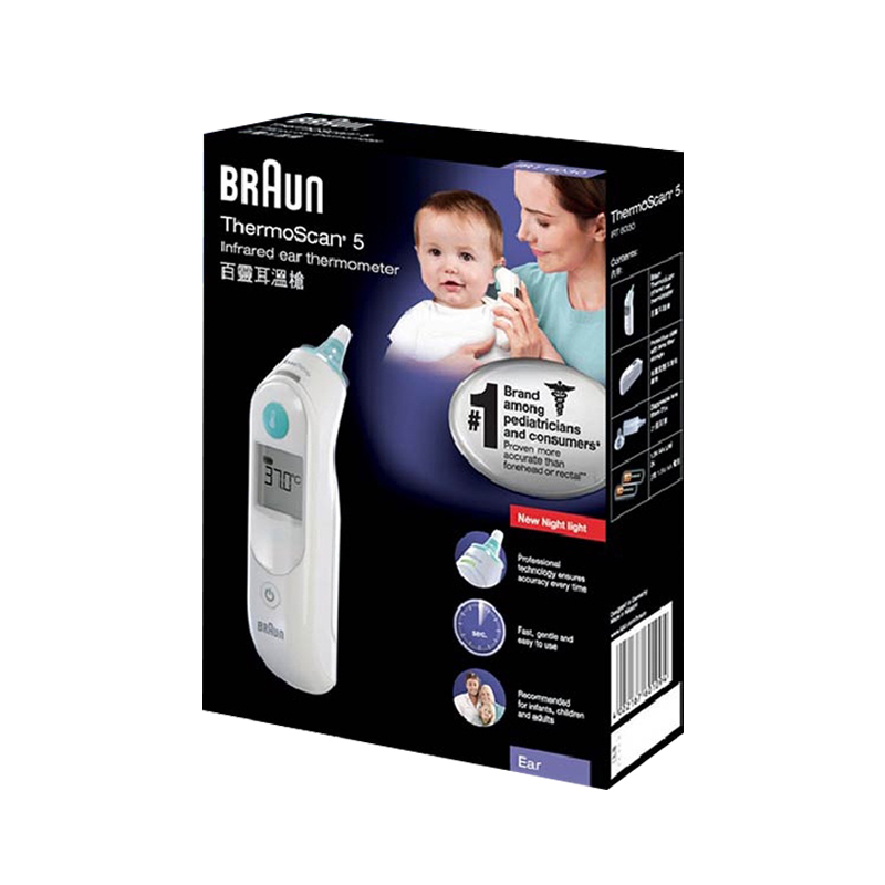 Braun 百靈 ThermoScan® 5 耳溫槍 IRT6030 (內含21個耳套)
