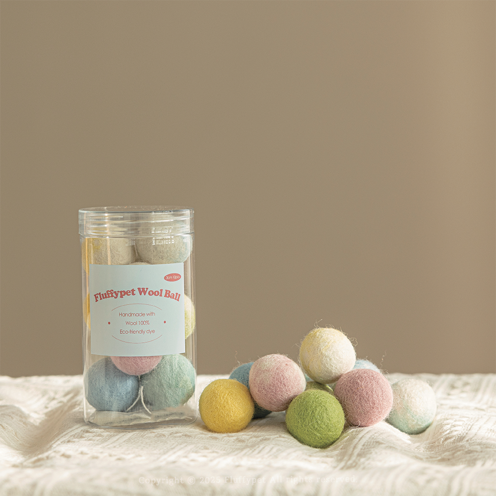 彩色羊毛氈球球┃共三款