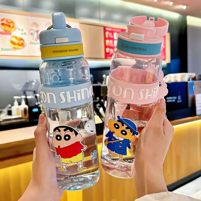 蠟筆小新 塑膠運動水杯 彈蓋杯 便攜水瓶 隨手杯 大容量720ML