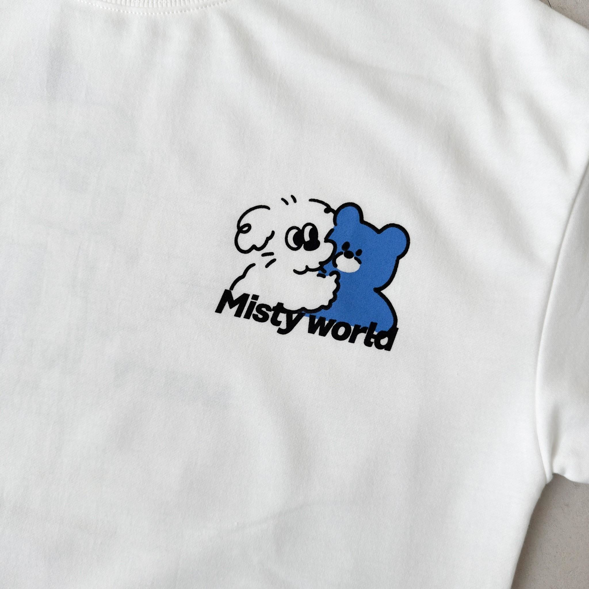 韓國短袖 MISTY WORLD 狗狗&熊印花短T 80862