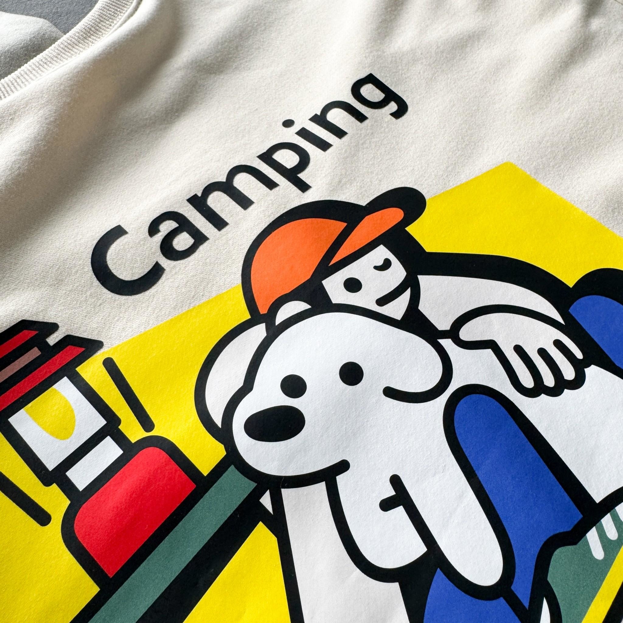 韓國短袖 Camping 男孩與狗印花短T 80871