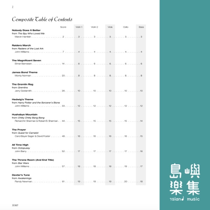 Movie String Quartets for Festivals, Weddings, and All Occasions/Viola Parts