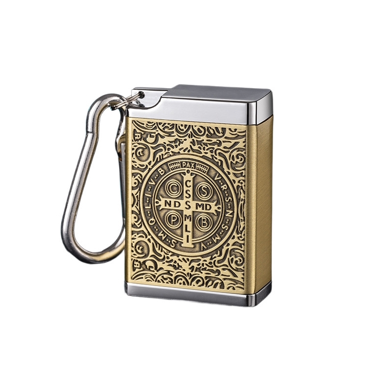 【煙灰缸】迷你便攜、復古質感、上拉旋轉開蓋、帶扣式煙灰盒/煙灰缸