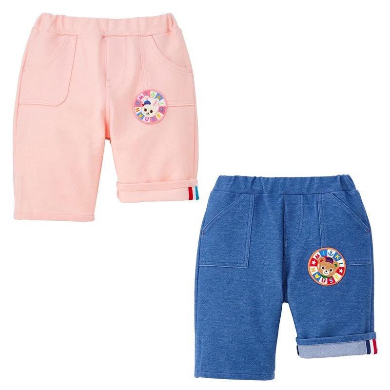 🐻🐰𝐌𝐢𝐤𝐢 𝐇𝐨𝐮𝐬𝐞 小熊小兔徽章休閒褲