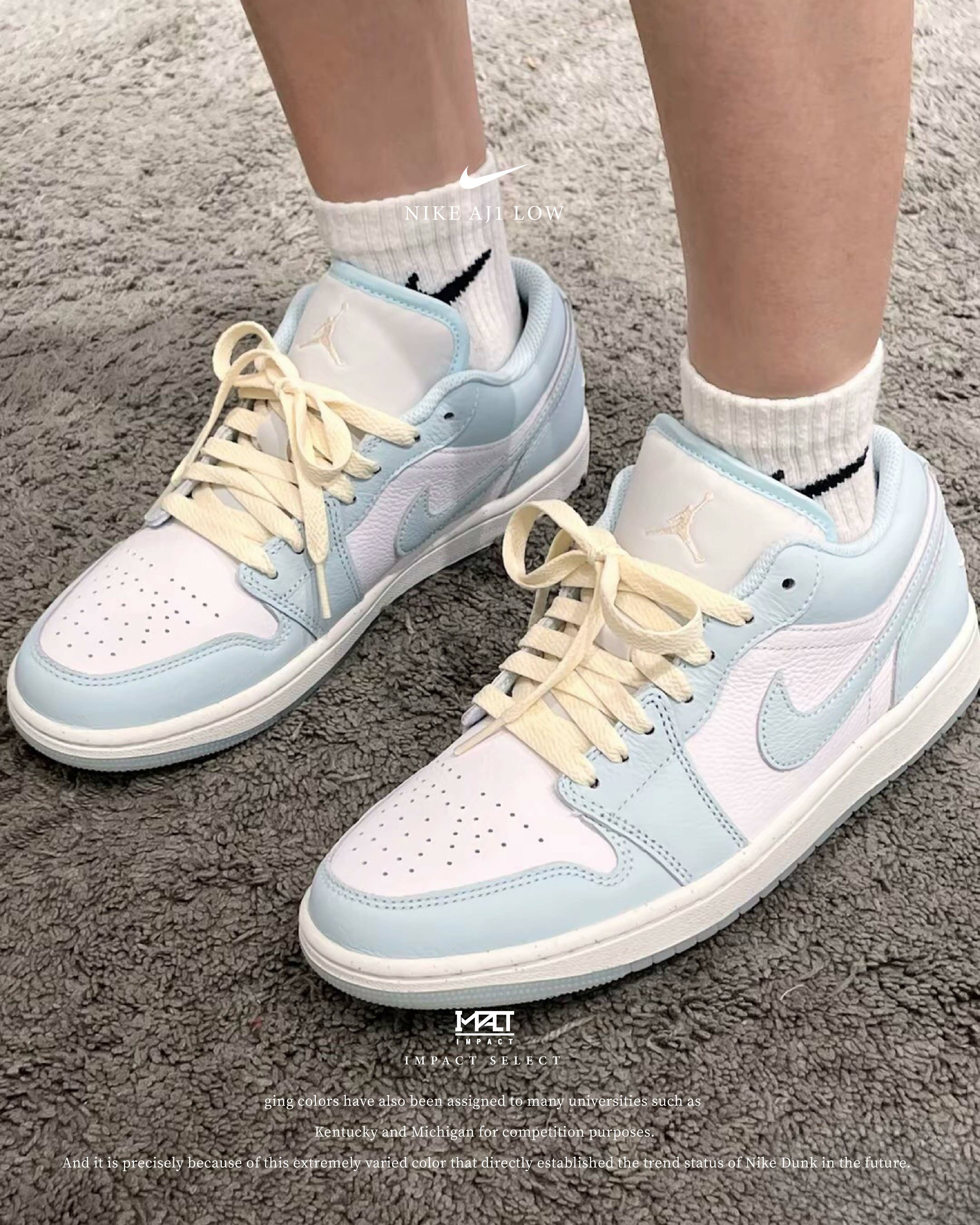 Nike Air Jordan AJ1 Low 水藍 果凍底 米白 男款 HJ5999-400