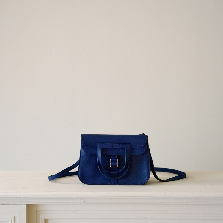 Hermes Mimi Halzan 深藍銀扣 D刻