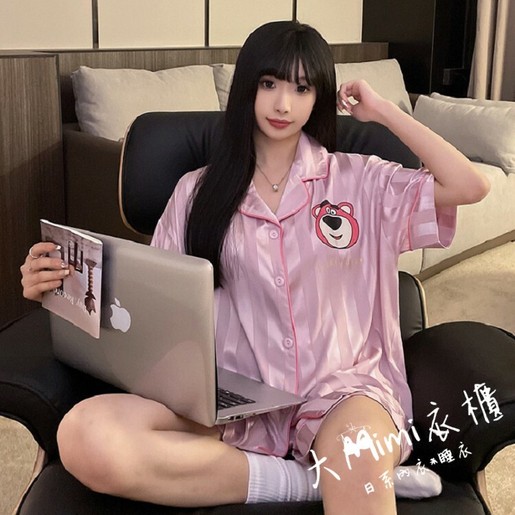 -草莓熊情侶居家服睡衣