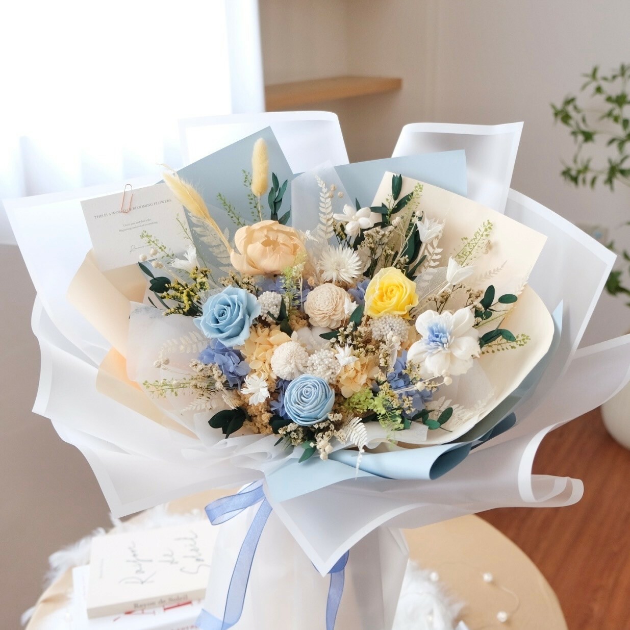 海鹽布丁 永生玫瑰花束