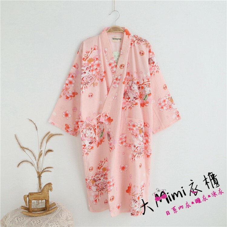 粉色猫咪和服浴衣