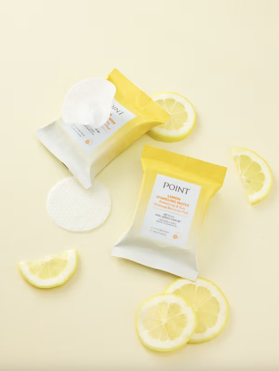 POINT Lemon Sparkling Water Perfect Lip & Eye Makeup Remover Pad [35PCS]
