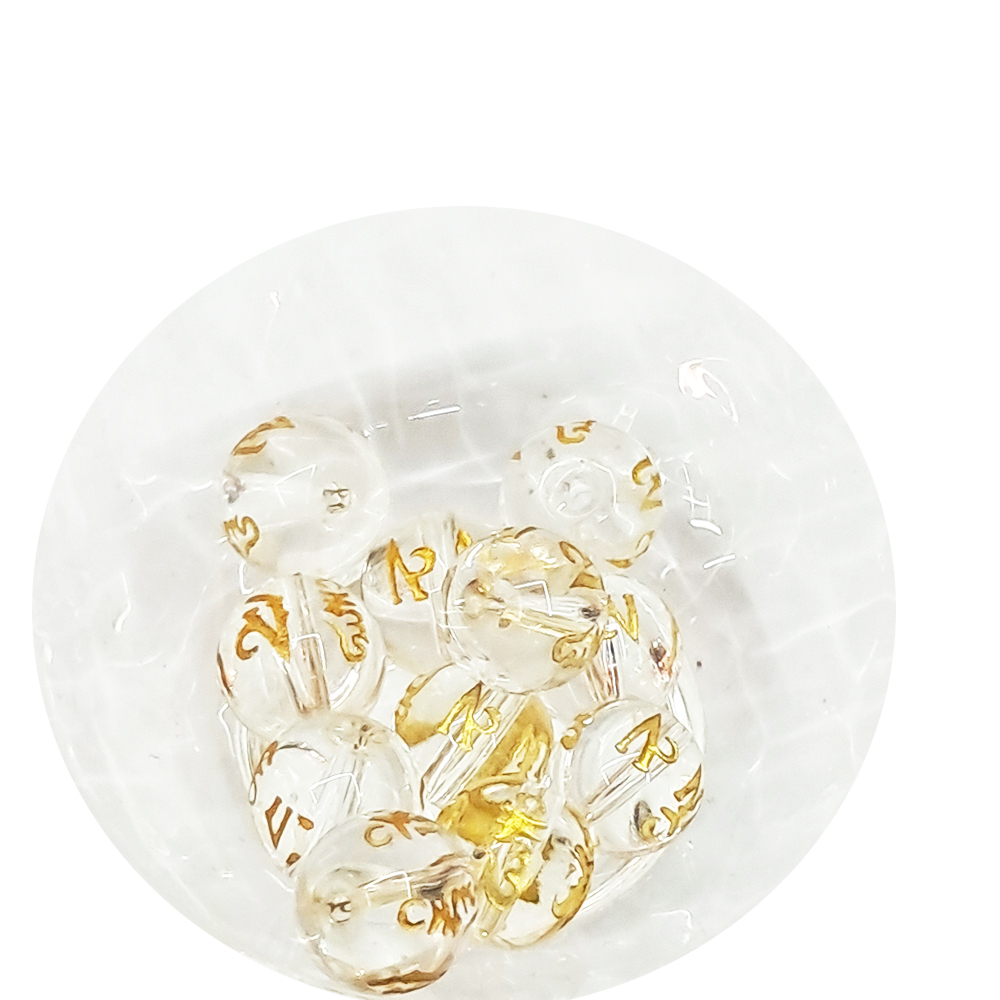 六字真言{水晶}圓珠6mm 配件2個【十方】154709